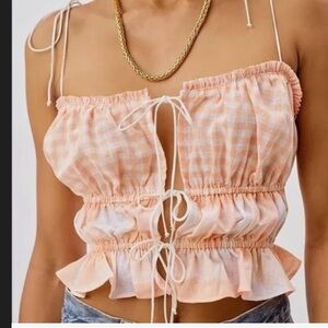 For love and lemons Allyson top in tangerine